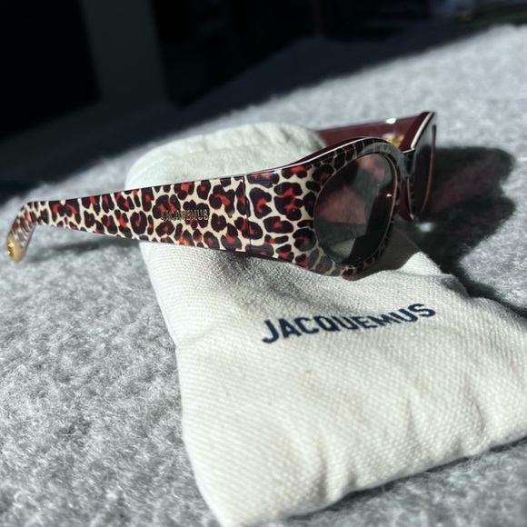 Jacquemus Ovalo Oval Sunglasses - Leopard - Picture 5 of 10
